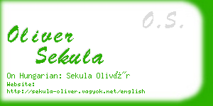 oliver sekula business card